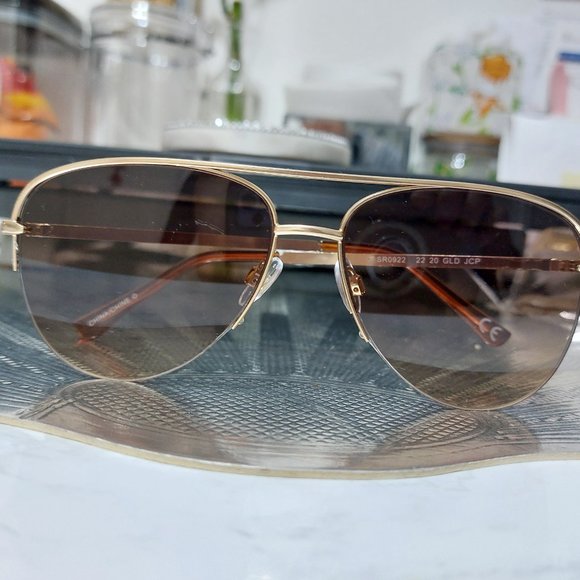 JCP Aviator Style Sunglasses Gold Elements SR0922 GLD JCP - Picture 11 of 13